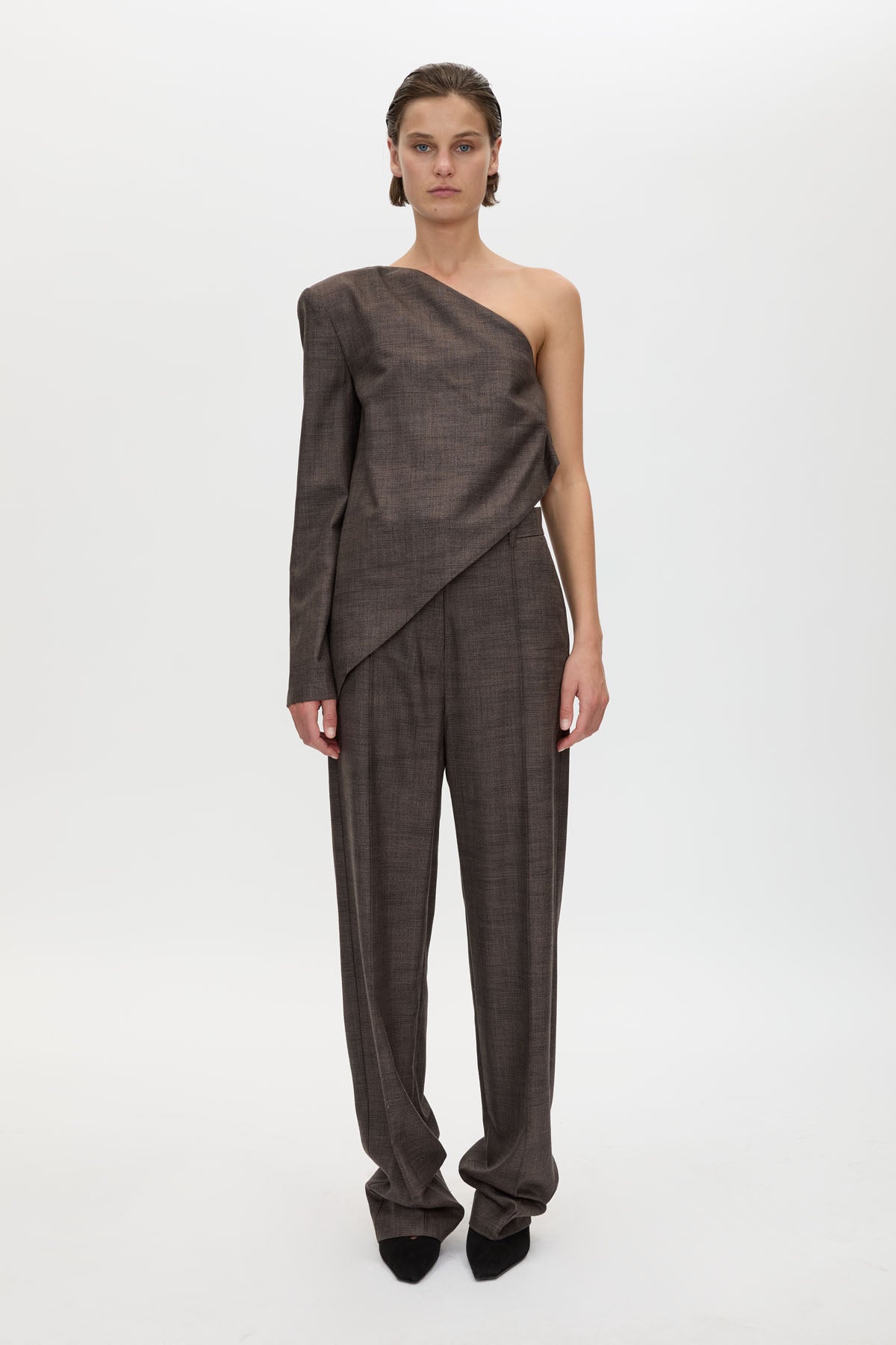 Verna Asymmetric Shoulder Top