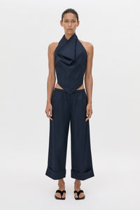 Onesto Cowl Neck Backless Top