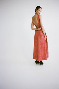 Carmine Scoop Back Midi Dress