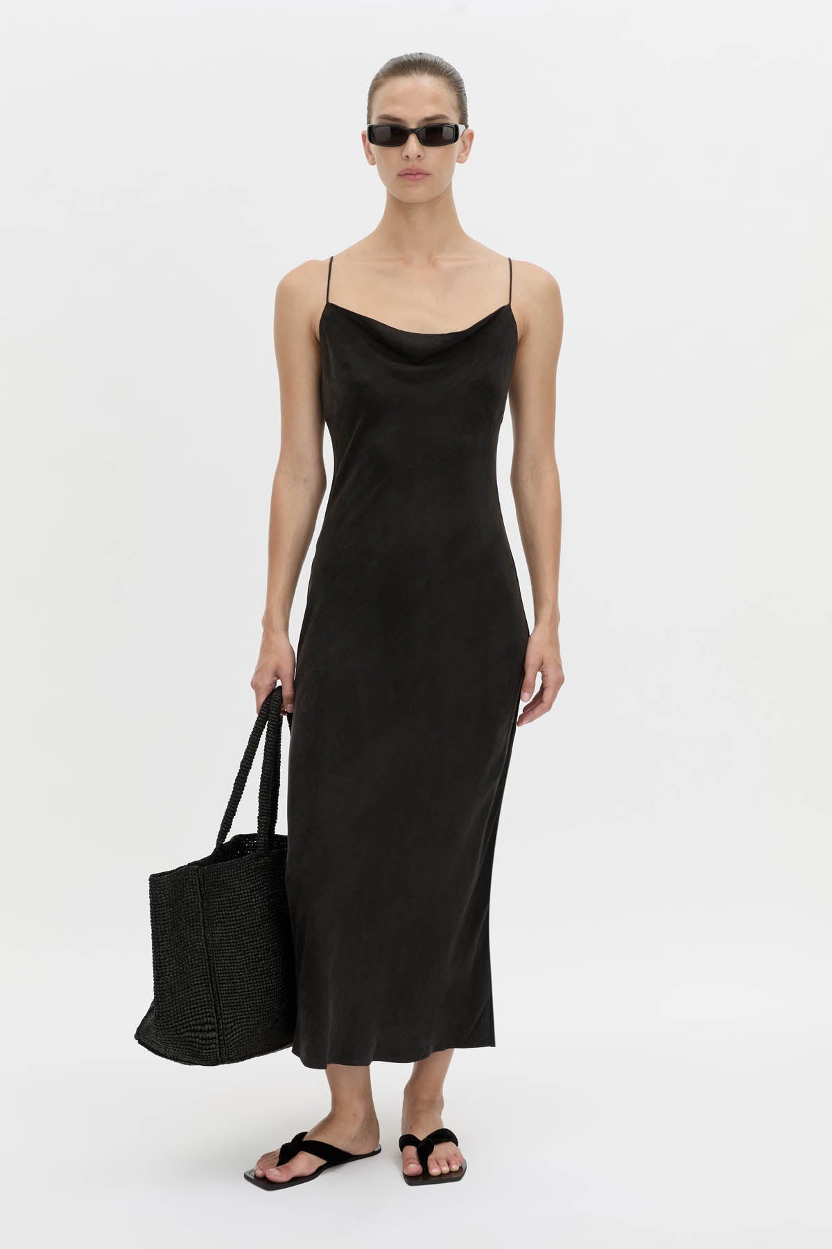 Allegro Satin Bias Midi Dress