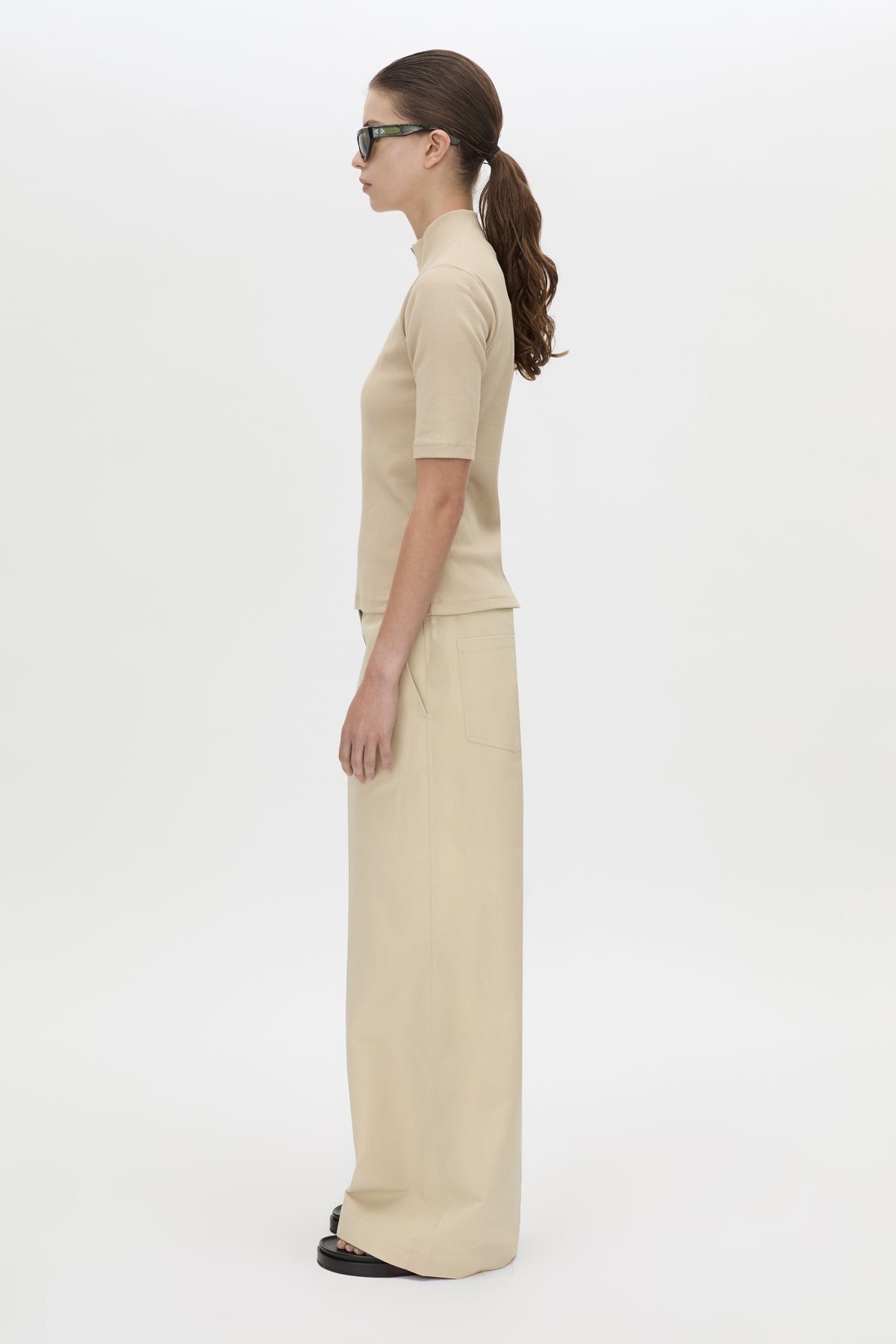Aubrey Elbow Sleeve Rib Top
