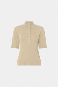 Aubrey Elbow Sleeve Rib Top