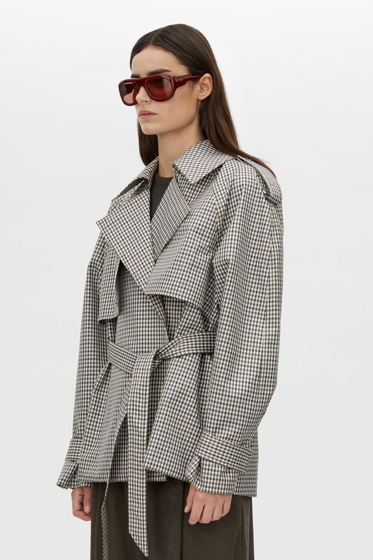 Burdock Check Trench Jacket