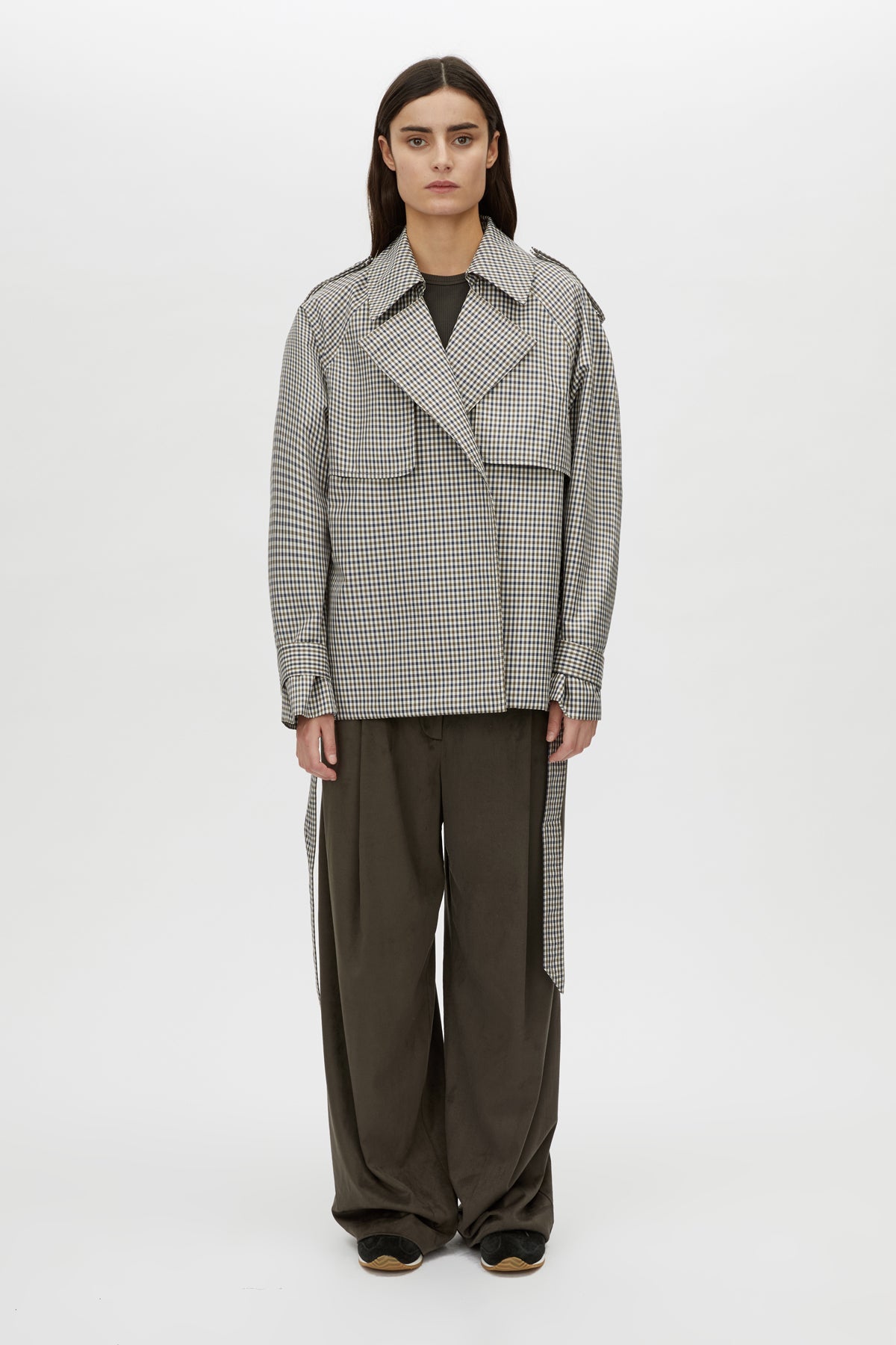 Burdock Check Trench Jacket