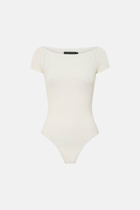 Ghost view CAMILLA AND MARC Cali Off The Shoulder Bodysuit in soft white.