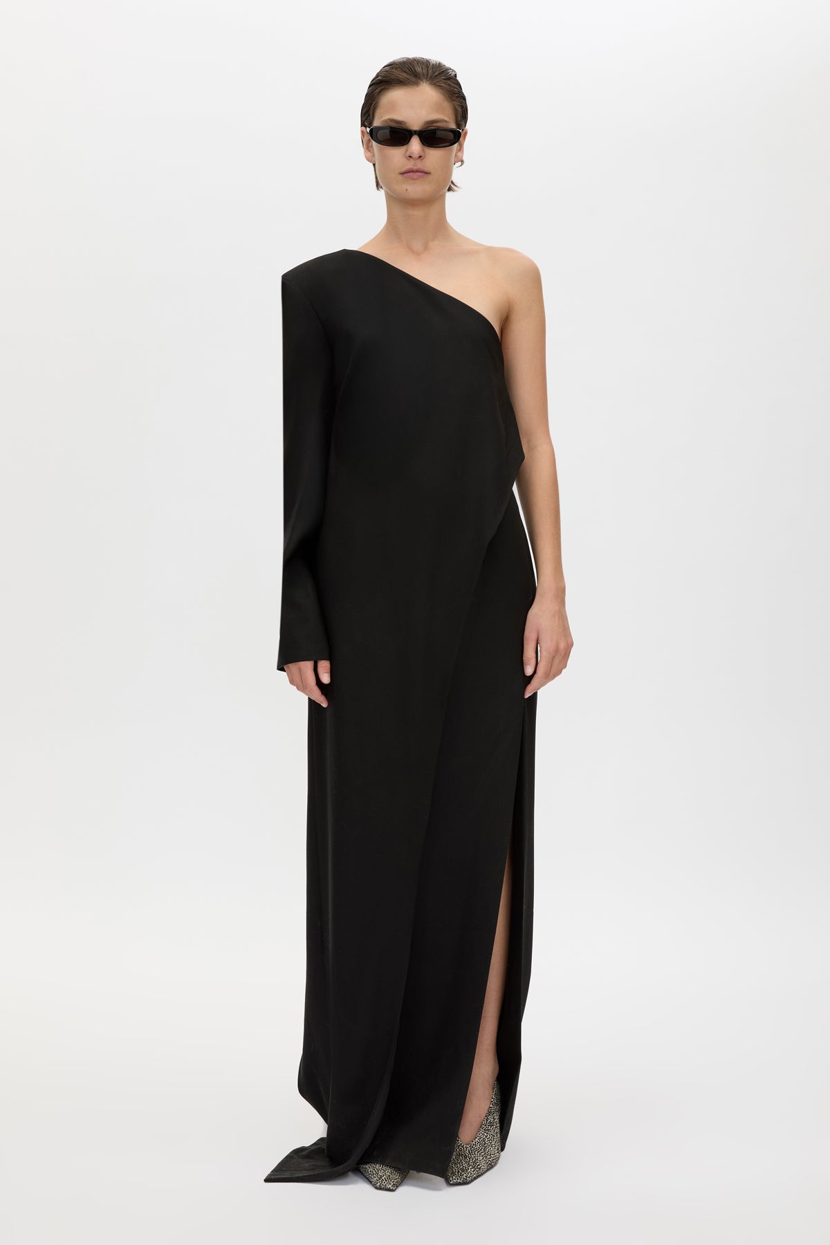 camilla and marc bridesmaid dresses Camilla And Marc Asymmetric-Neck Satin Maxi Dress In Steel - 67% Off