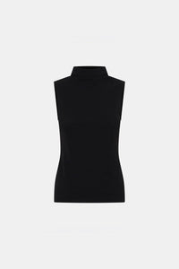 Ghost view CAMILLA AND MARC fitted Dakota Sleeveless High Neck Top in black.