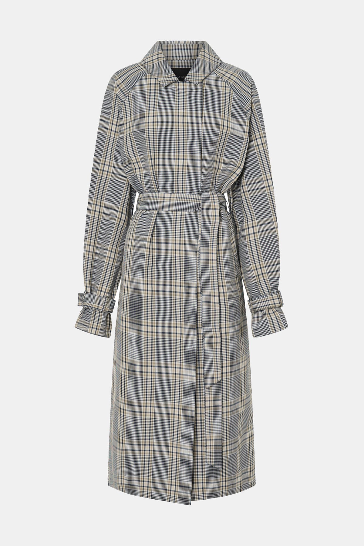 Delta Plaid Trench