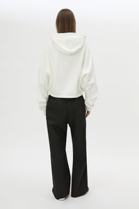 Back view CAMILLA AND MARC Dia Elastic Detail Pant in Black with logo detail.