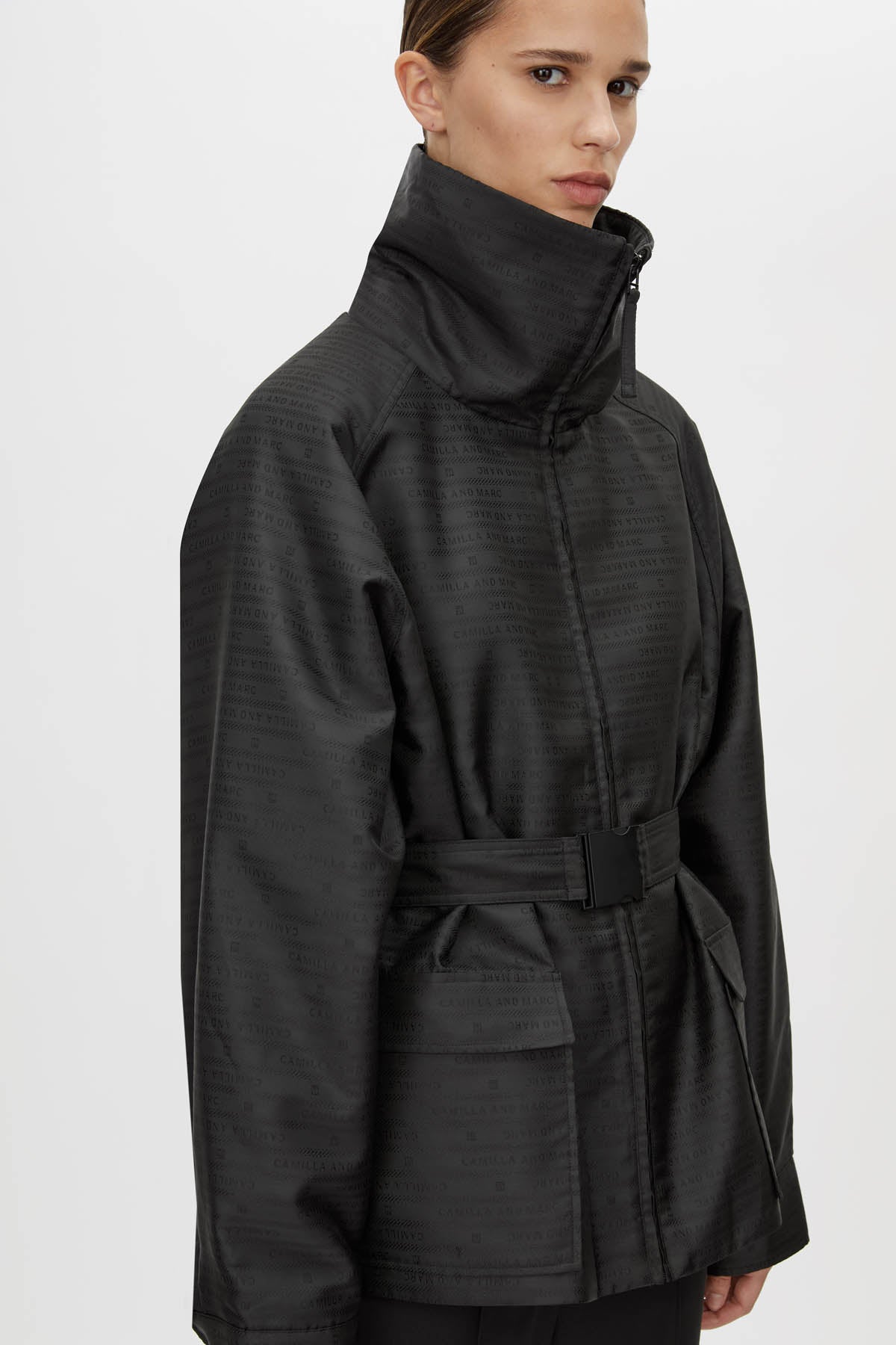 Escher Logo Jacquard Puffer Jacket