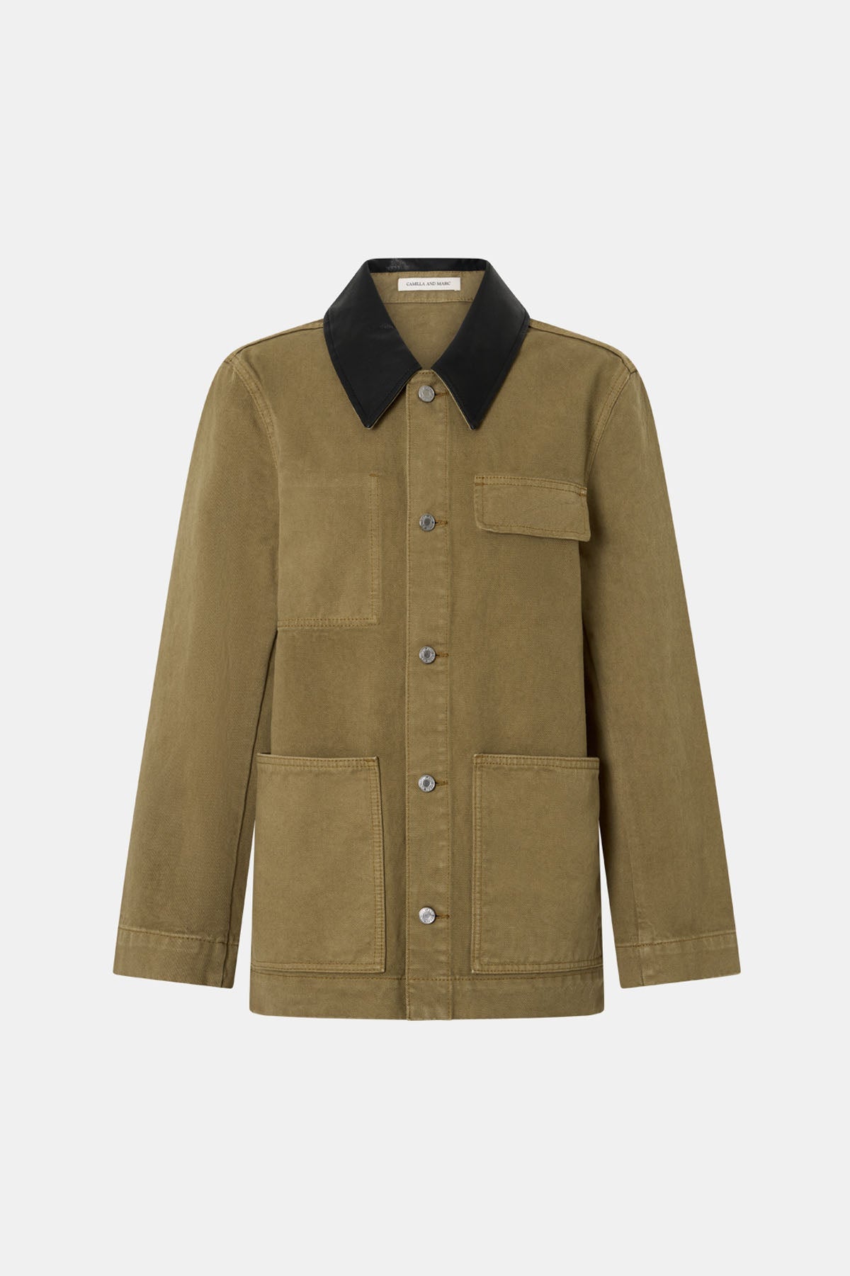 Ghost view CAMILLA AND MARC Luca Utility Jacket in Camel Brown.