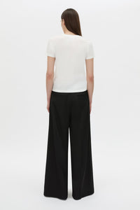Back view CAMILLA AND MARC Lucinda graphic tee in soft white.