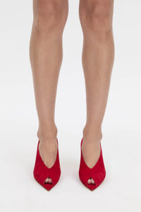 Rhys Suede Peep Toe Pump