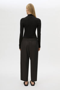 Back view CAMILLA AND MARC Sander Pant in Black with a relaxed, mid‑rise fit.