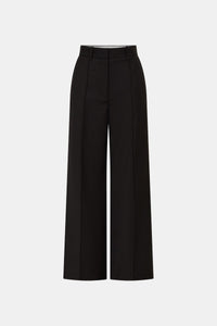 Ghost view CAMILLA AND MARC Saxony High Waisted Pintuck Pant in Espresso Pindot featuring a tailored silhouette.