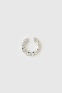 Top view CAMILLA AND MARC Sloane Ear Cuff in Silver rhodium plating.