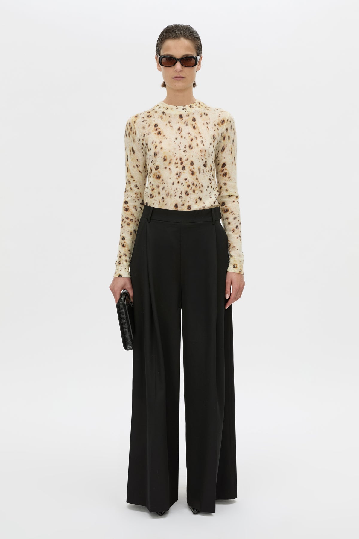 Teneva Printed Knit Sweater
