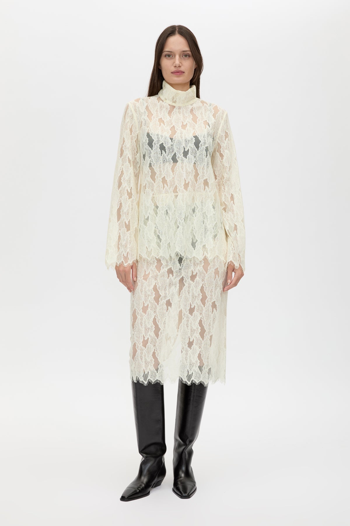 Zemira Long Sleeve Lace Top