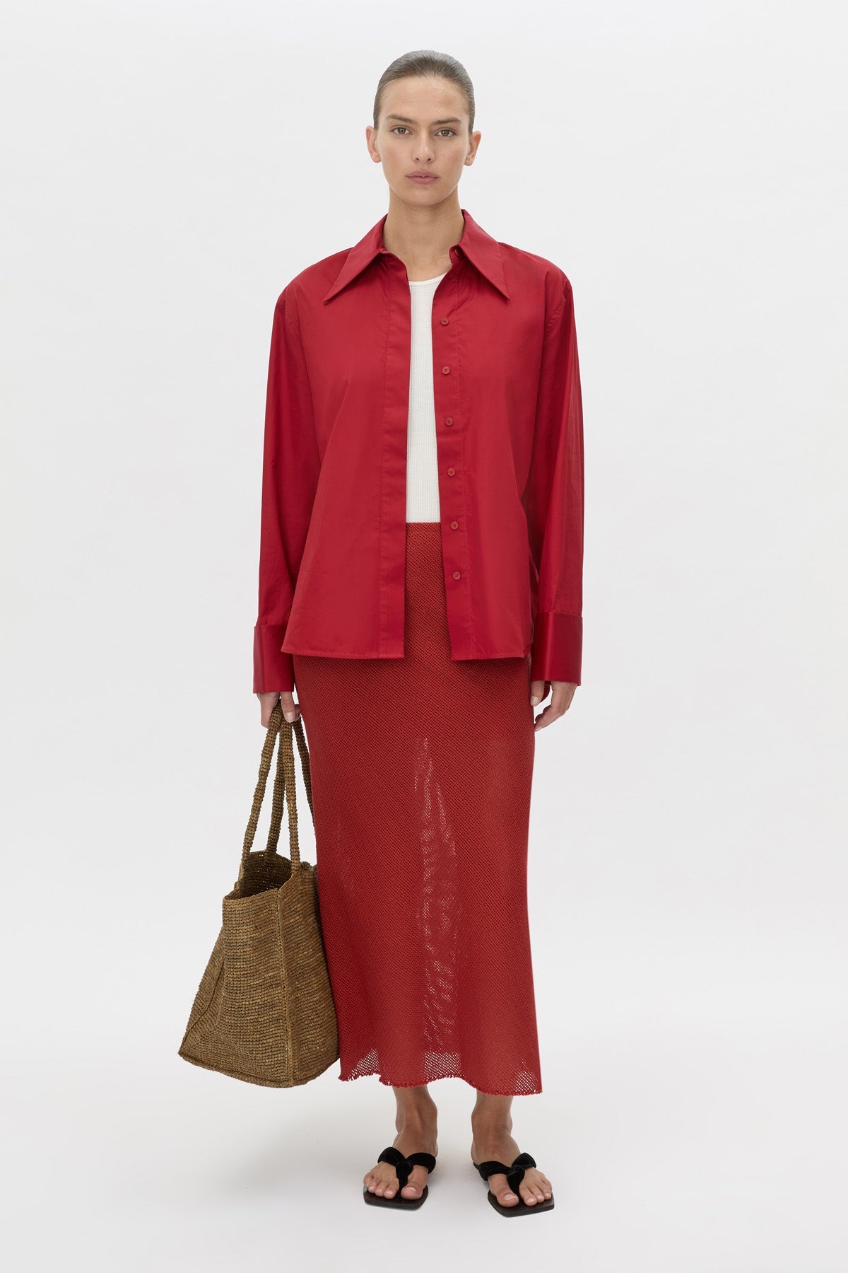 Viele Textured Bias Skirt