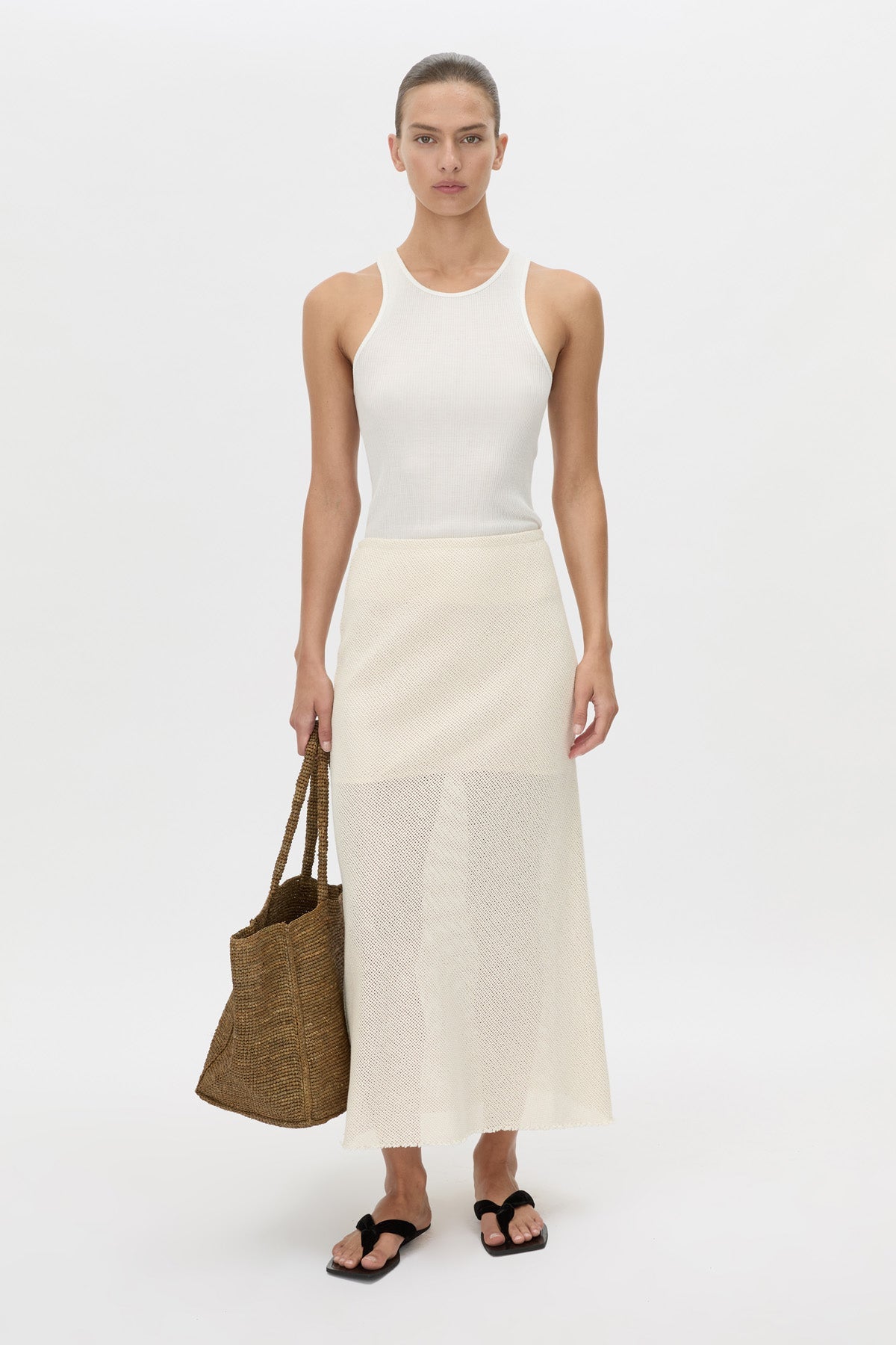 Viele Textured Bias Skirt