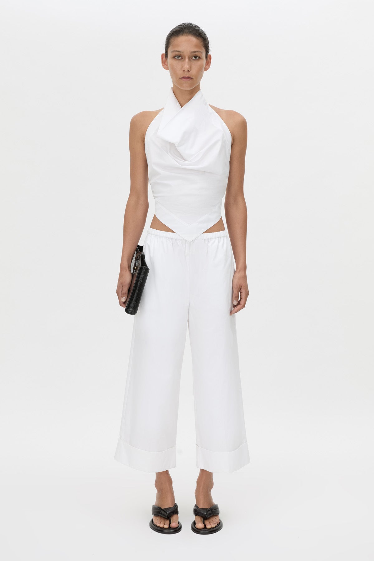 Onesto Cowl Neck Backless Top