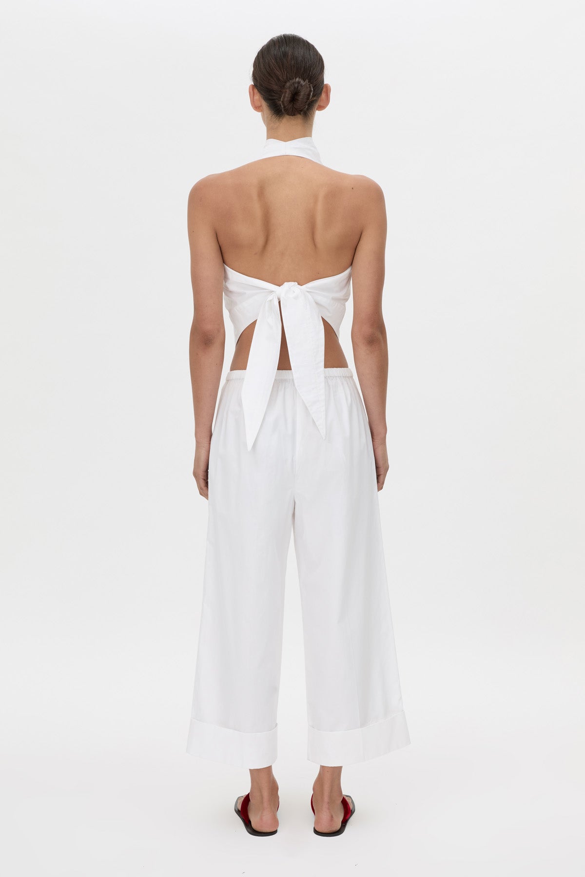 Onesto Cowl Neck Backless Top
