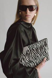 Poppy Zebra Clutch
