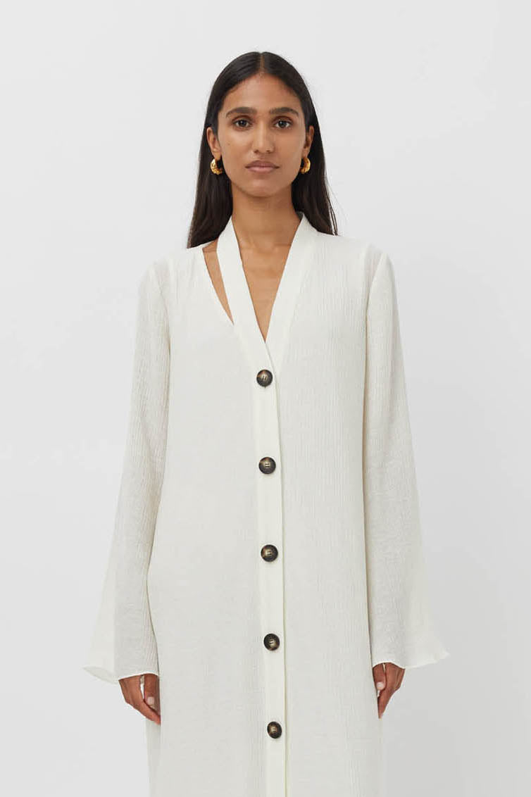 Natalia Long Sleeve Sheer Midi Dress in Cream- C&M |CAMILLA AND MARC  Official  CAMILLA AND MARC - INT
