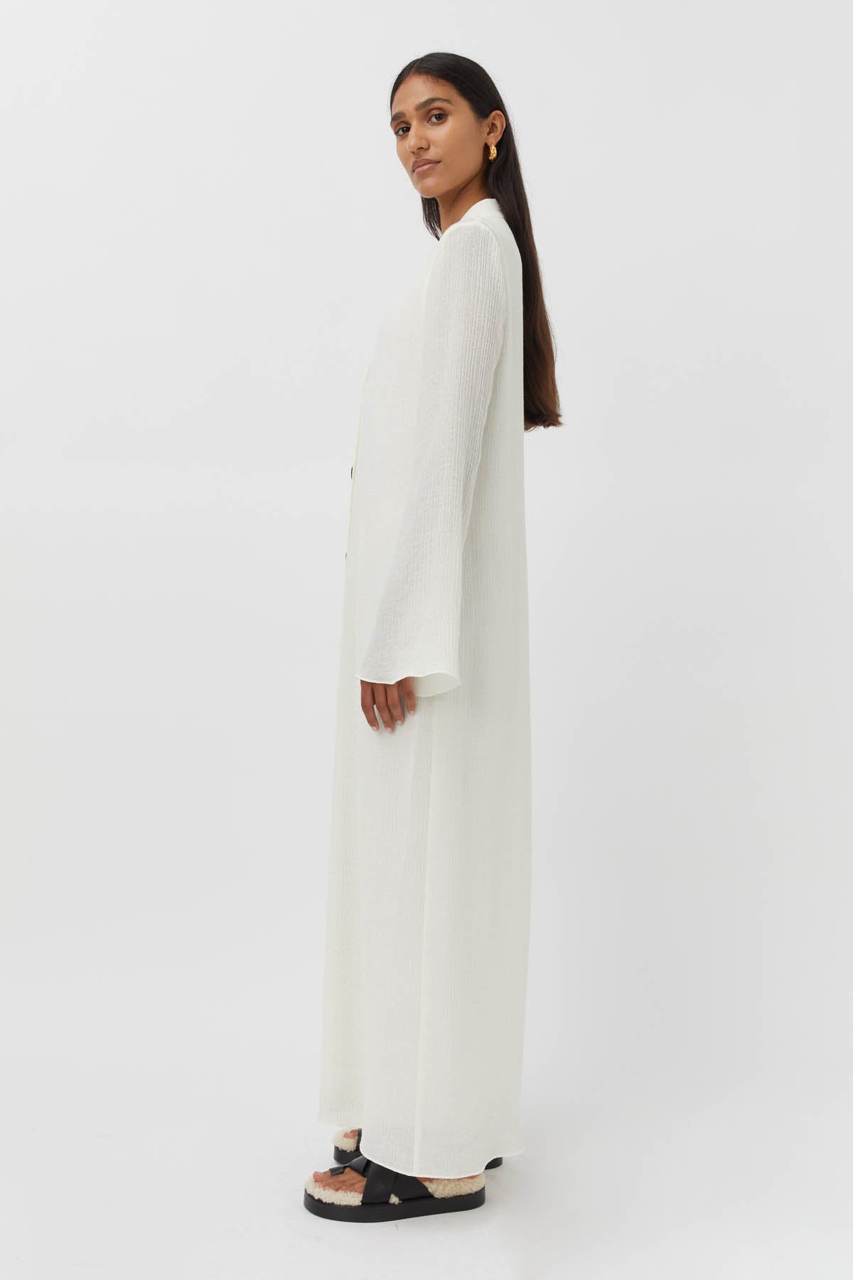 white christmas dresses Natalia Long Sleeve Sheer Midi Dress in Cream- C&M |CAMILLA AND MARC®  Official – CAMILLA AND MARC